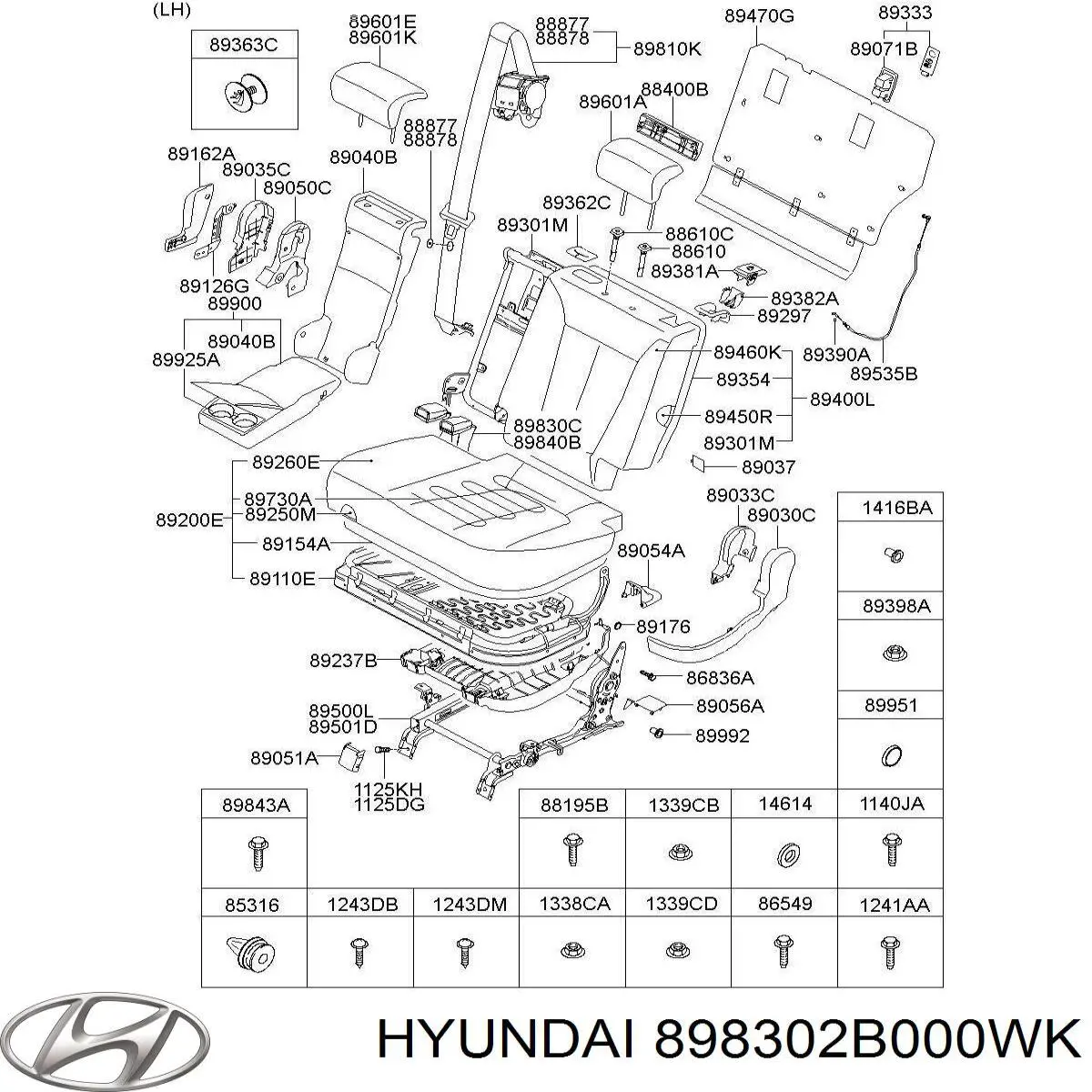  Hyundai/Kia 898302B000WK ціна, від 22.62 USD