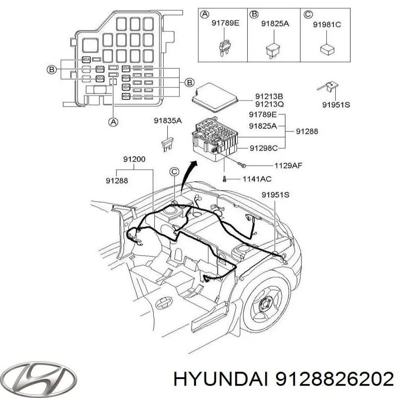 Коробка запобіжників Hyundai/Kia 9128826202 ціна, від 36.46 USD