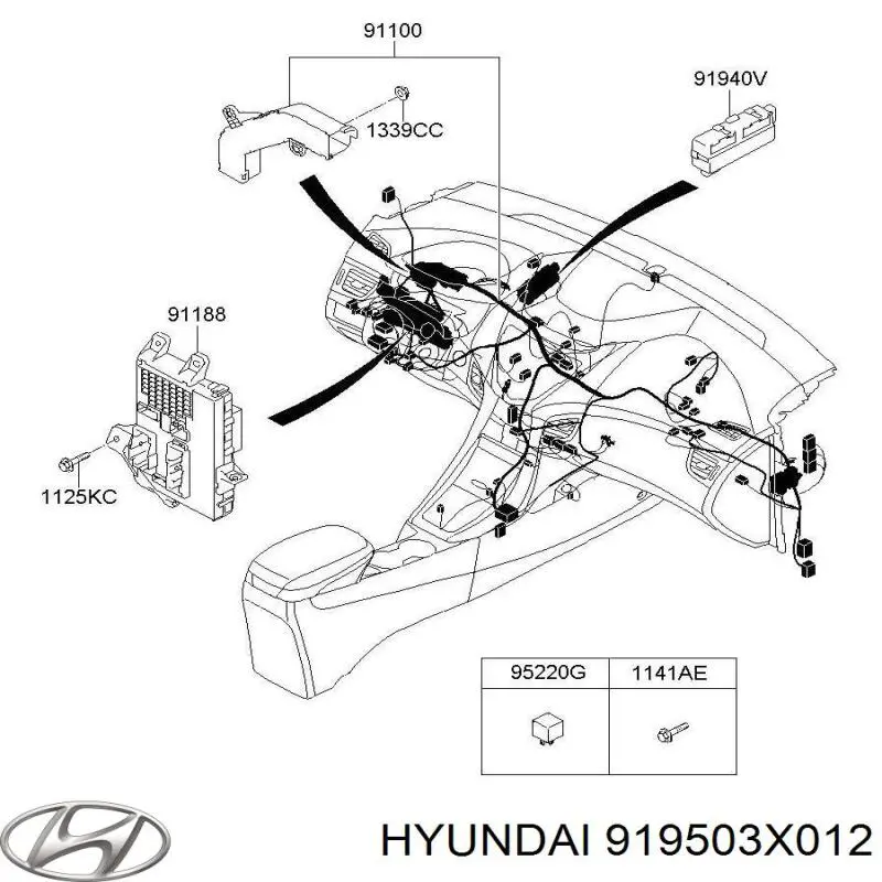 Коробка запобіжників Hyundai/Kia 919503X012 ціна, від 71.80 USD