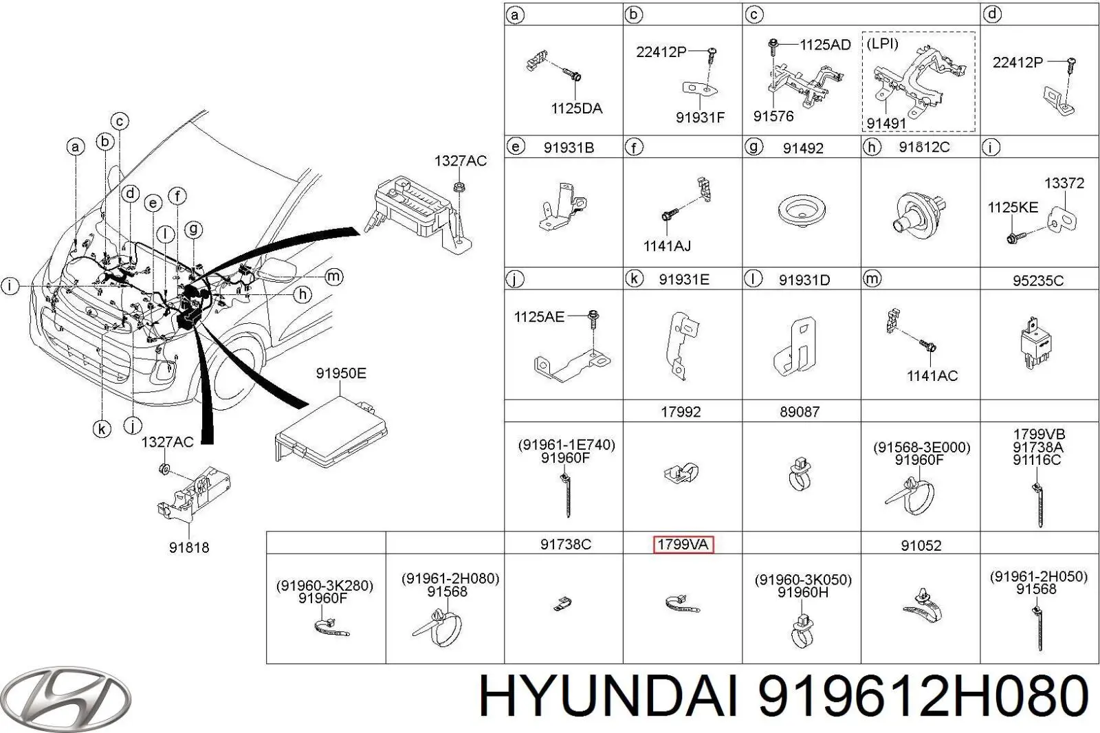 919612H080 Hyundai/Kia 