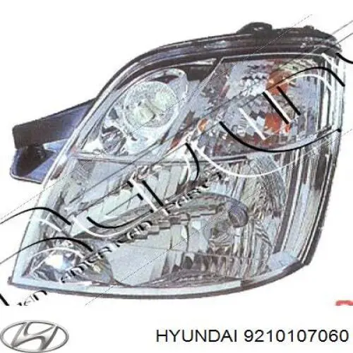 Фара Hyundai/Kia 9210107060 ціна, від 92.02 USD