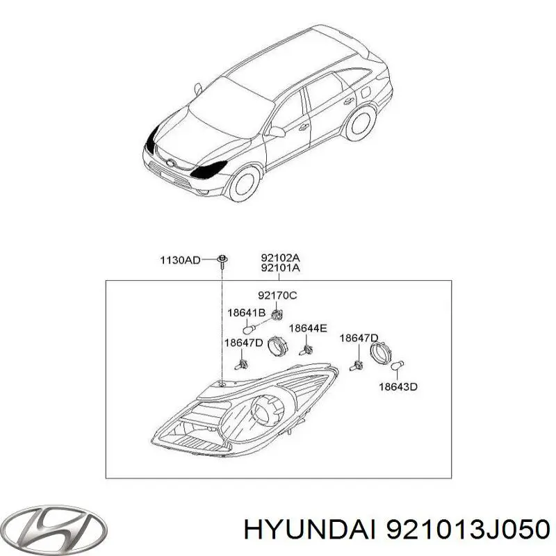 921013J050 Hyundai/Kia фара ліва