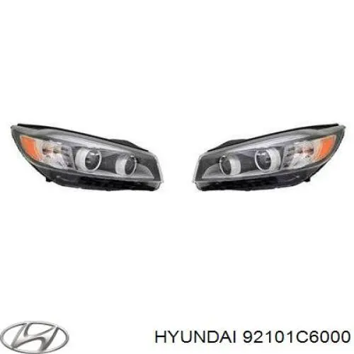 Фара дальнього світла в зборі Hyundai/Kia 92101C6000 ціна, від 419.02 USD