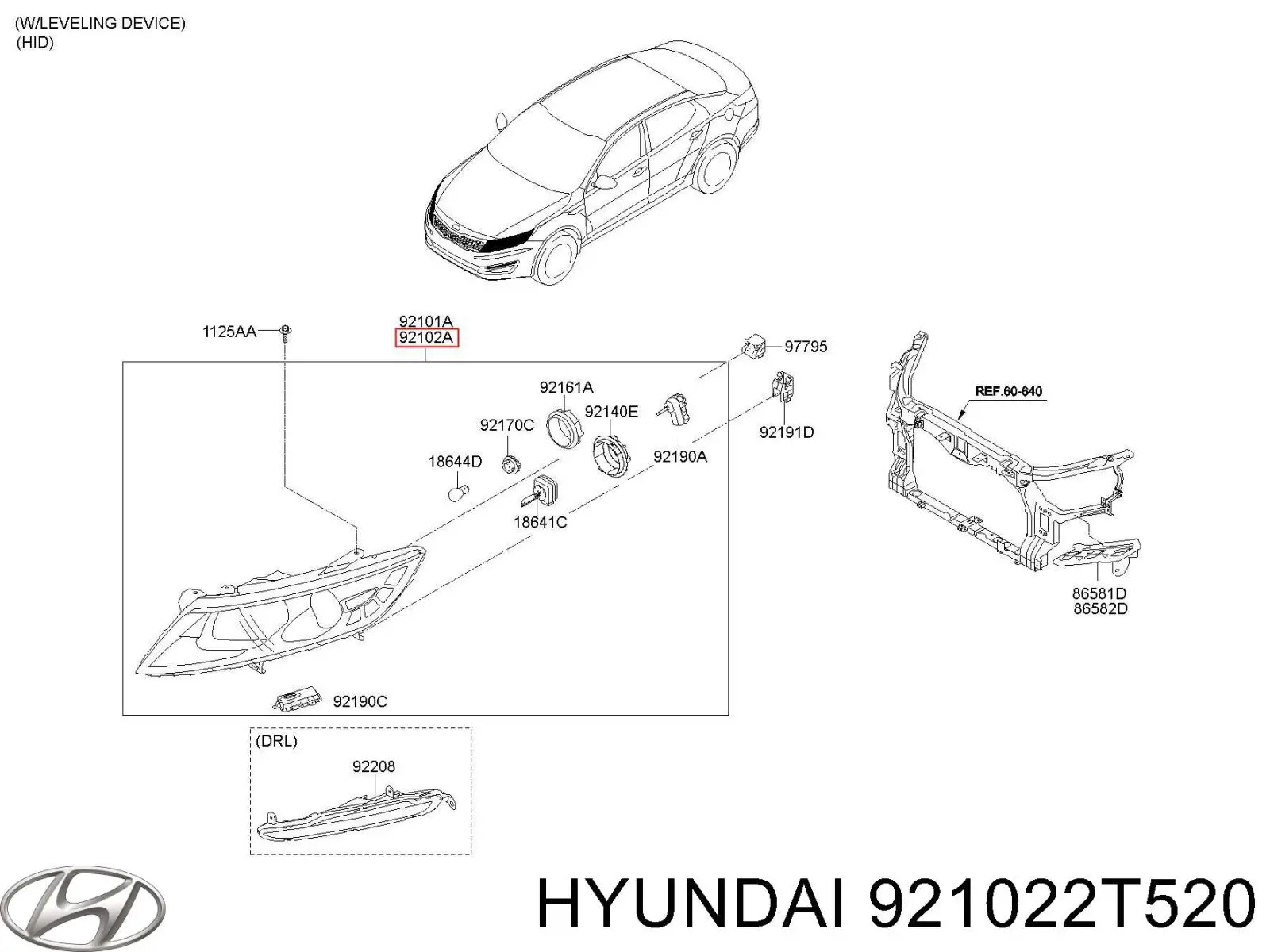  921022T520 Hyundai/Kia