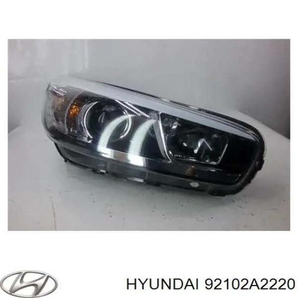 92102A2220 Hyundai/Kia Фара правая (Галоген, Для адаптивного света (AFS), Дневное освещение, Светодиодная LED)