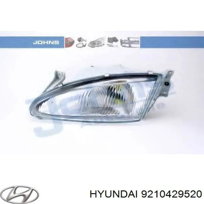 Лампа-фара, ліва = права Hyundai Lantra 2 (Хендай Лантра)