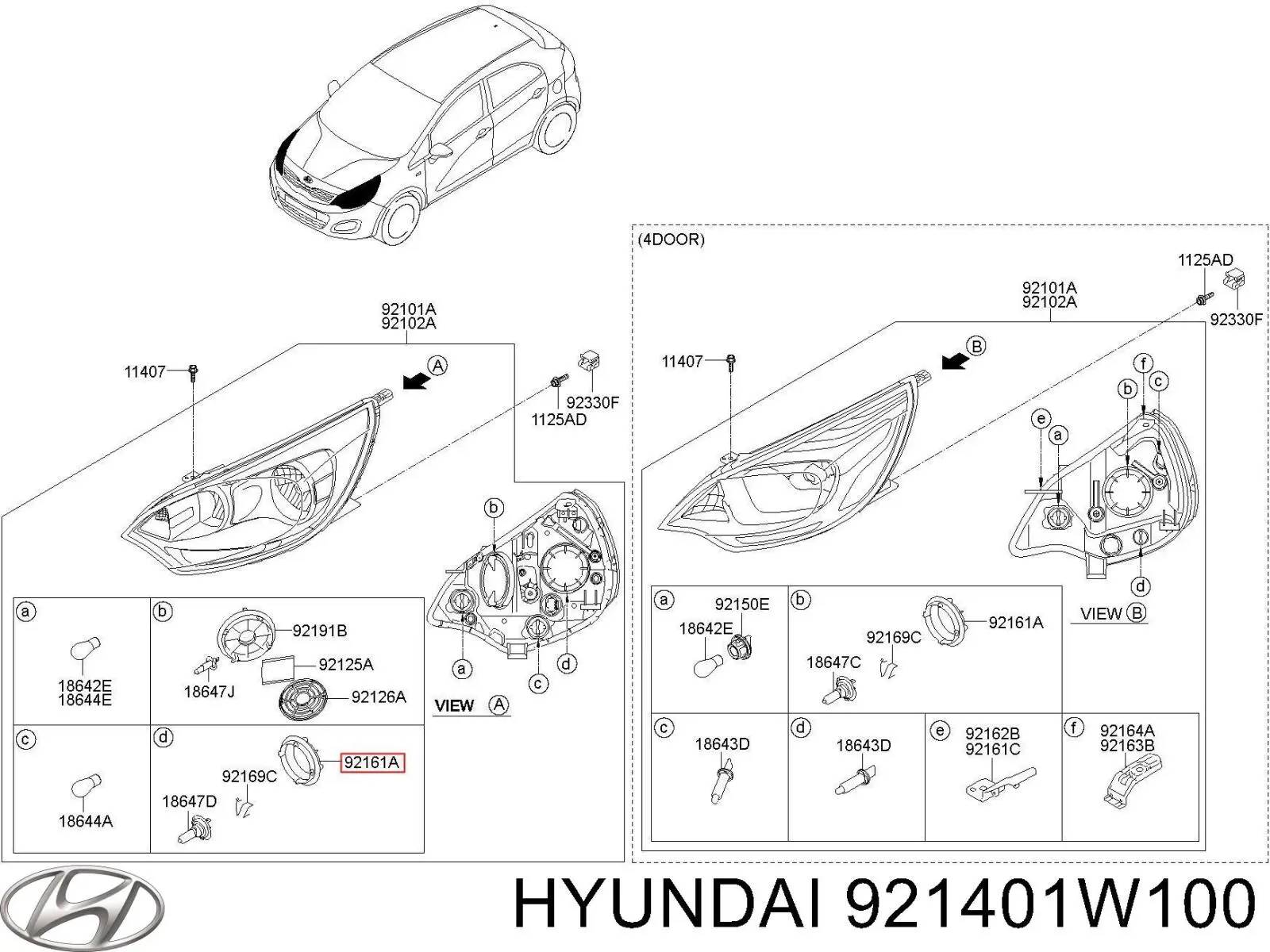  Hyundai/Kia 921401W100 ціна, від 35.99 USD