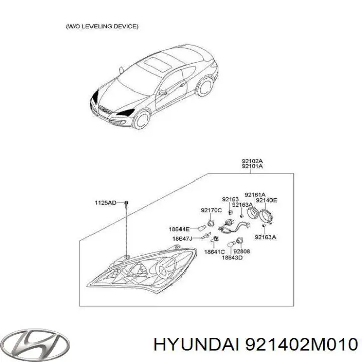 Кришка фари, задня Hyundai/Kia 921402M010 ціна, від 10.37 USD