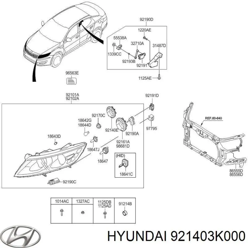 Кришка фари, задня Hyundai Sonata (NF) (Хендай Соната)