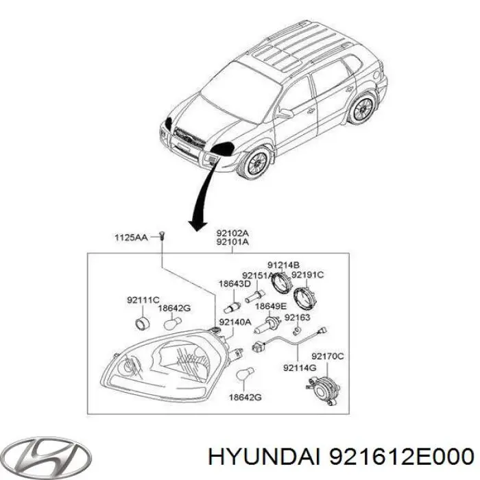 Цоколь лампи в фару Hyundai/Kia 921612E000 ціна, від 4.37 USD