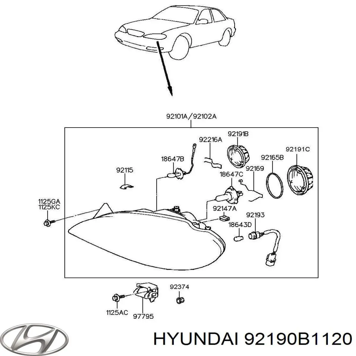 Купити 92190B1120 Hyundai/Kia 