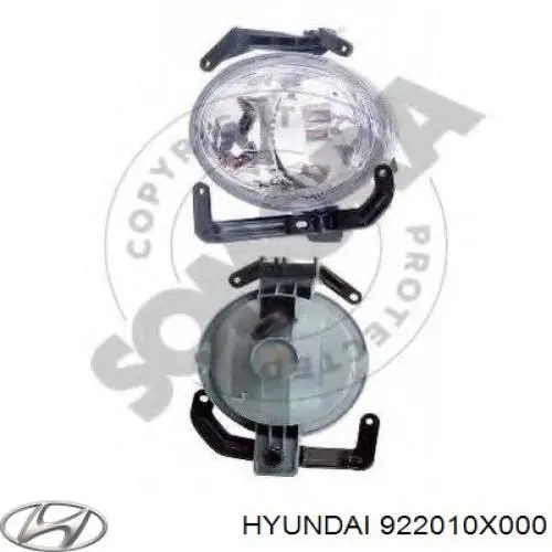 Туманка ліва Hyundai/Kia 922010X000 ціна, від 29.05 USD