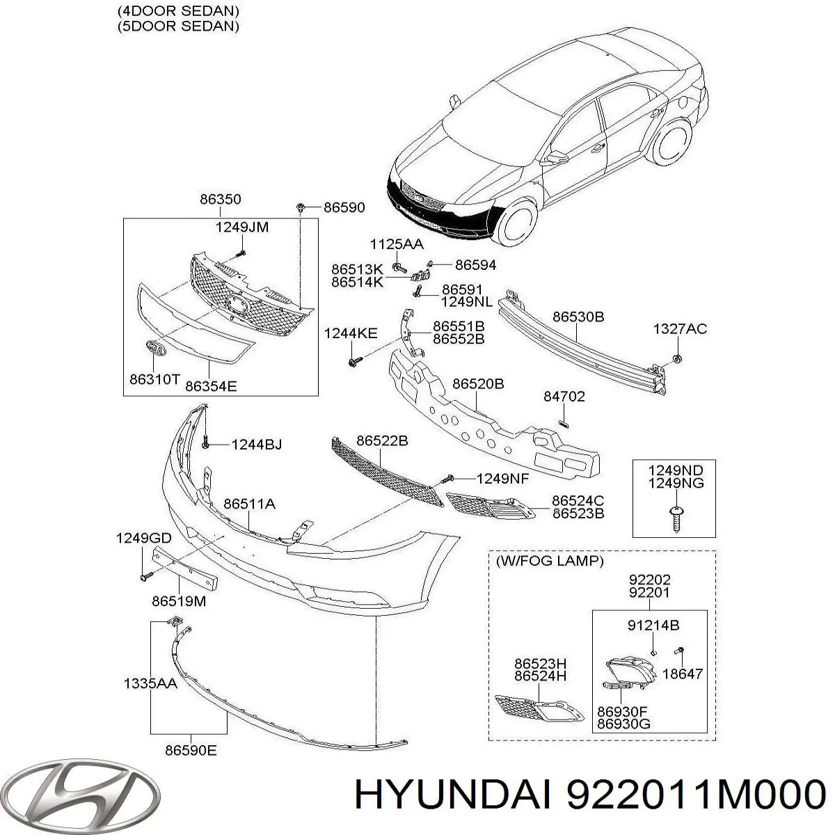 922011M000 Hyundai/Kia ліхтар задній лівий, зовнішній
