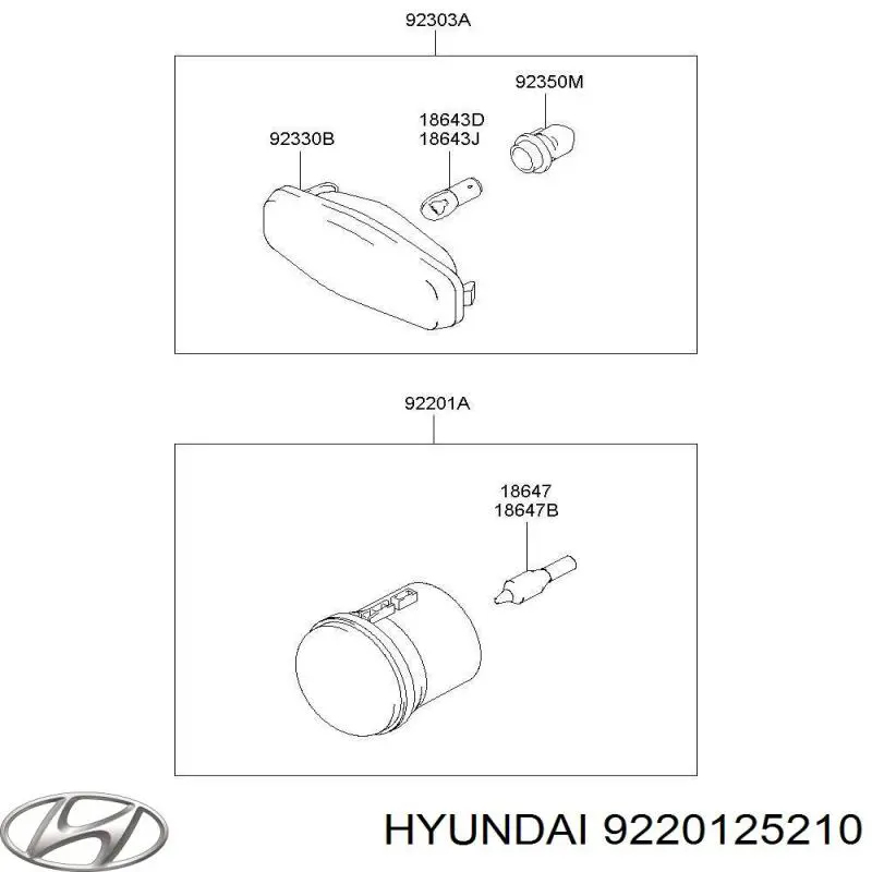 Купити 9220125210 Hyundai/Kia Фара протитуманна, ліва