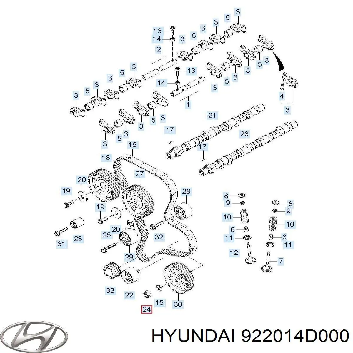 922014D000 Hyundai/Kia фара протитуманна, ліва