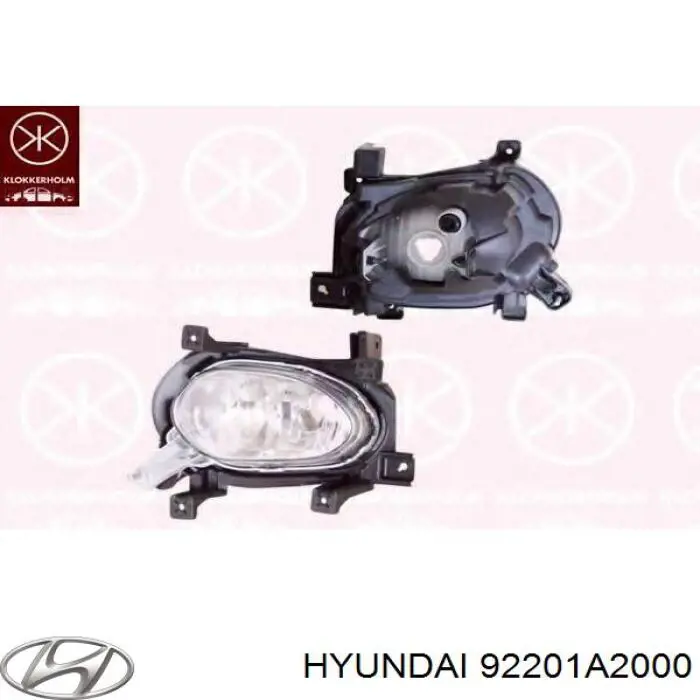 Туманка ліва Hyundai/Kia 92201A2000 ціна, від 22.51 USD