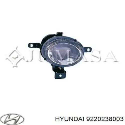 Туманка права Hyundai/Kia 9220238003 ціна, від 27.40 USD