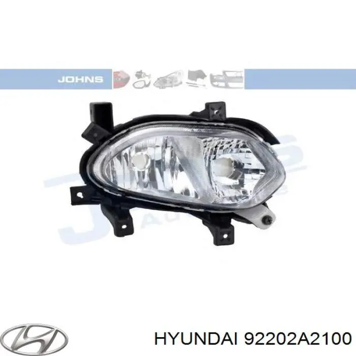 92202A2100 Hyundai/Kia фара протитуманна, права