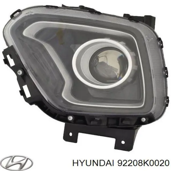 Фара денного світла, права Hyundai/Kia 92208K0020 ціна, від 49.72 USD