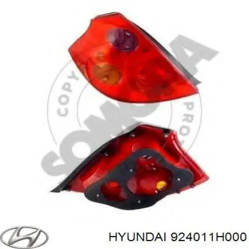 Ліхтар задній лівий Hyundai/Kia 924011H000 ціна, від 62.45 USD