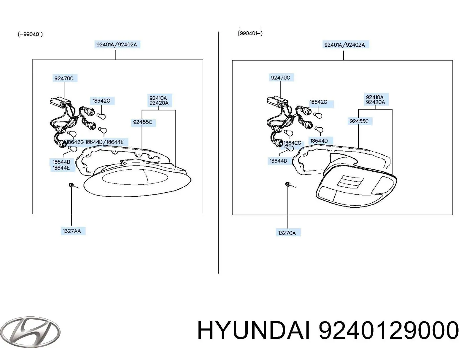 Ліхтар задній лівий Hyundai/Kia 9240129020 ціна, від 34.01 USD