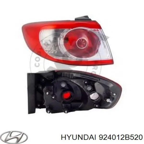 Ліхтар задній лівий, зовнішній Hyundai Santa Fe 2 (CM) (Хендай Санта фе)