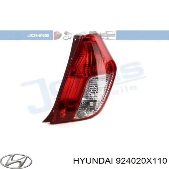 Ліхтар задній правий Hyundai I10 (PA) (Хендай Ай 10)