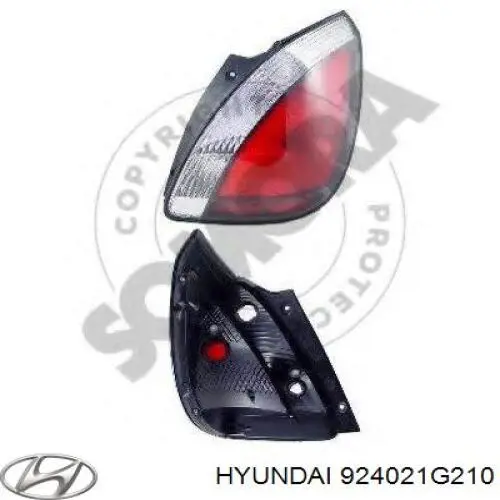 Задні ліхтарі Hyundai/Kia 924021G210 ціна, від 56.32 USD