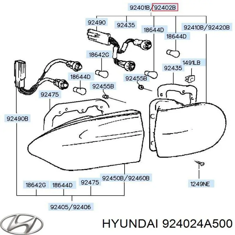 924024A500 Hyundai/Kia ліхтар задній правий, зовнішній