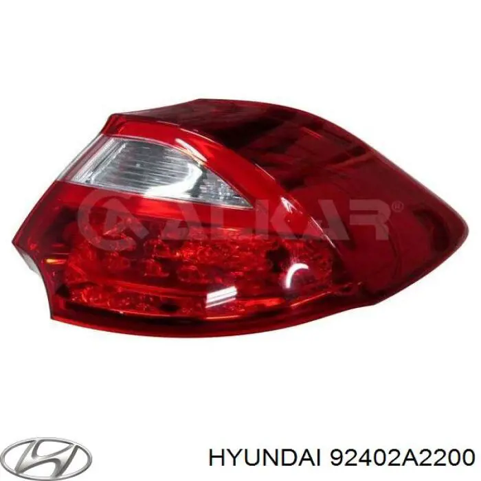 Ліхтар задній правий, зовнішній Hyundai/Kia 92402A2200 ціна, від 128.60 USD