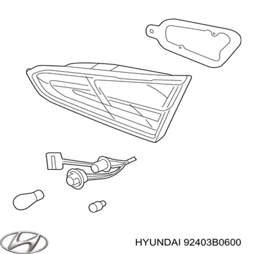 92403B0600 Hyundai/Kia Задня ліва внутрішня фара