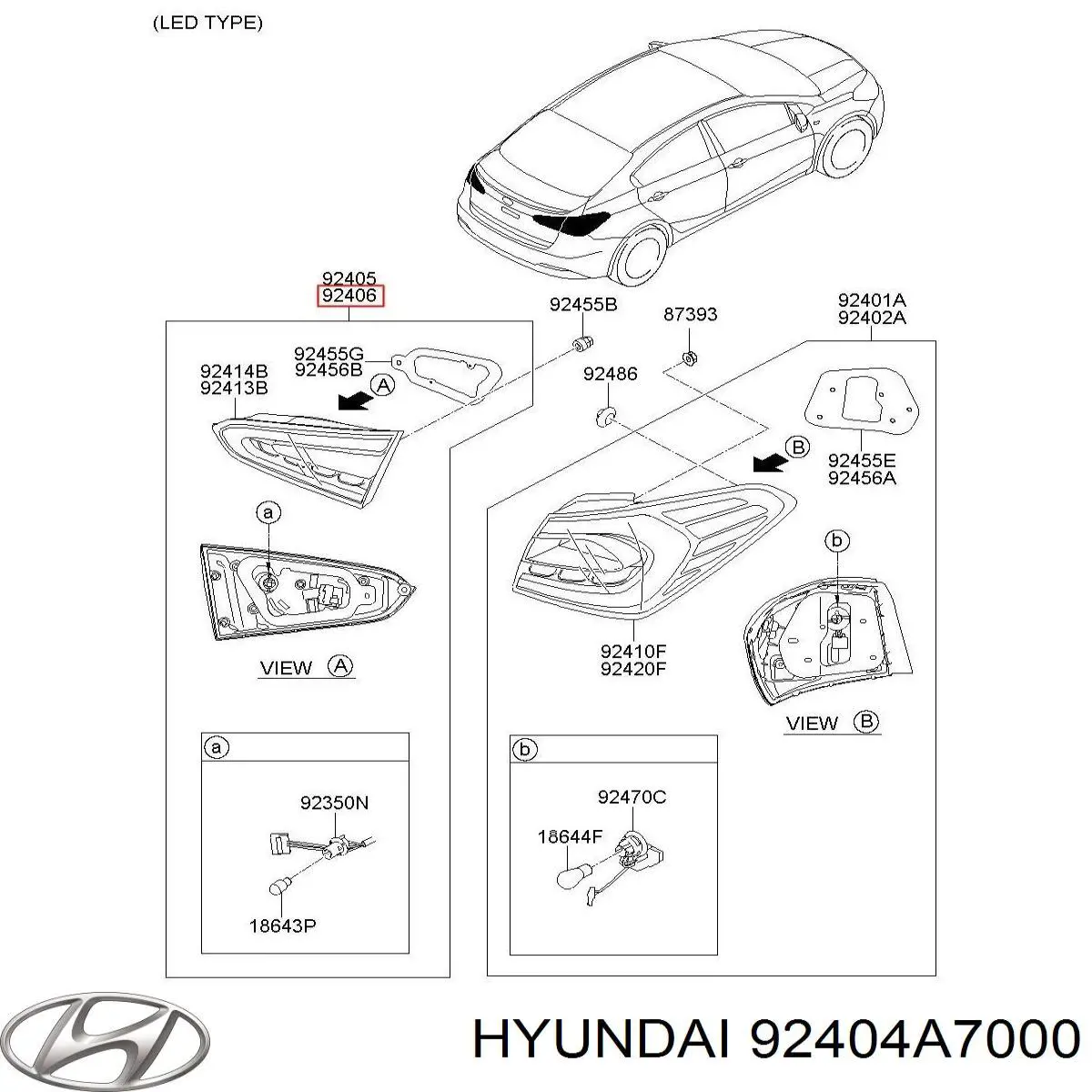 Стоп задній Hyundai/Kia 92404A7000 ціна, від 23.89 USD