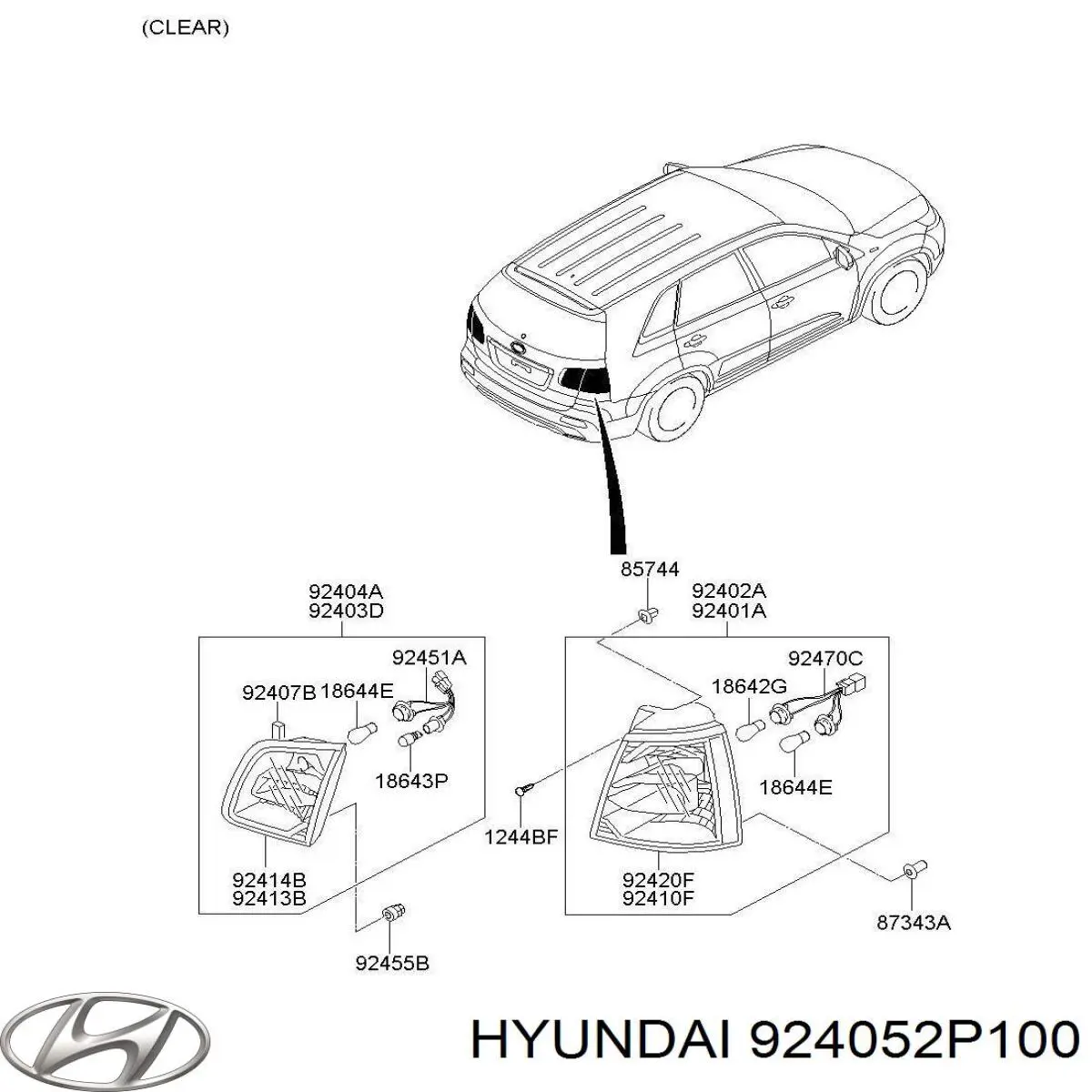 Стоп задній Hyundai/Kia 924052P100 ціна, від 107.69 USD