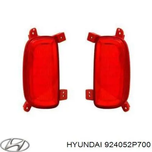Катафот (відбивач) заднього бампера, лівий 924052P700 Hyundai/Kia