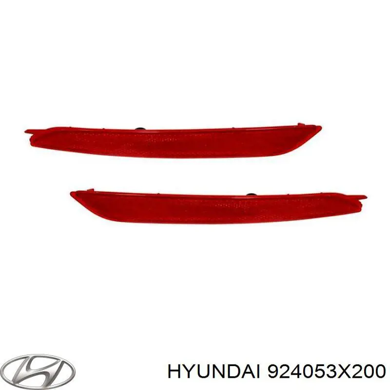 924053X200 Hyundai/Kia катафот (відбивач заднього бампера, лівий)