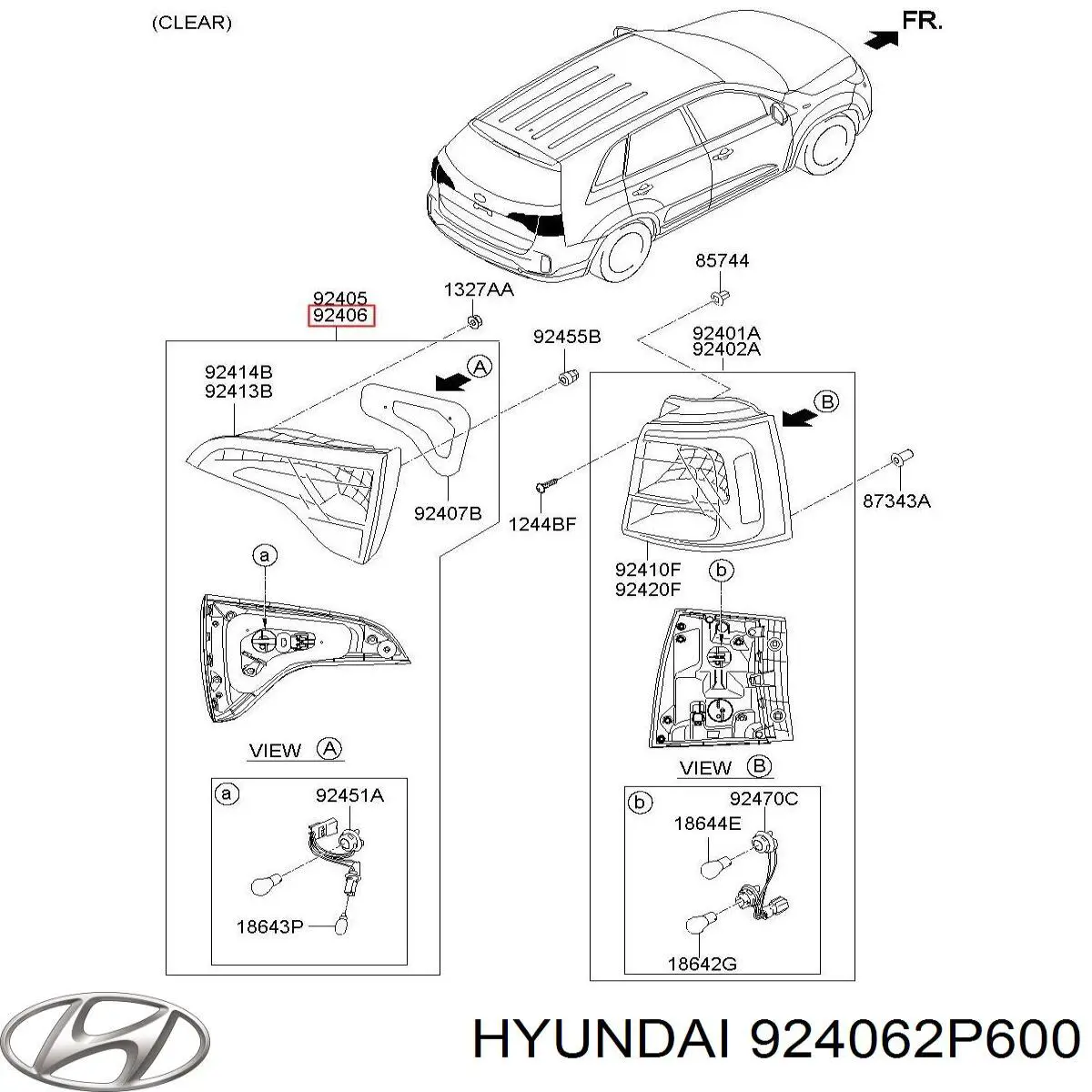 Стоп задній Hyundai/Kia 924062P600 ціна, від 325.94 USD