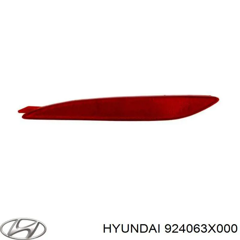Правий катафот бампера Hyundai/Kia 924063X000 ціна, від 3.77 USD