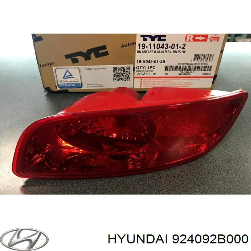 Фара протитуманна задня, права 924092B000 Hyundai/Kia