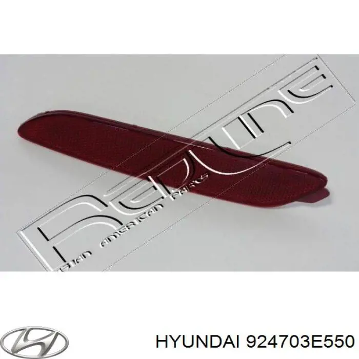 924703E550 Hyundai/Kia катафот (відбивач заднього бампера, лівий)