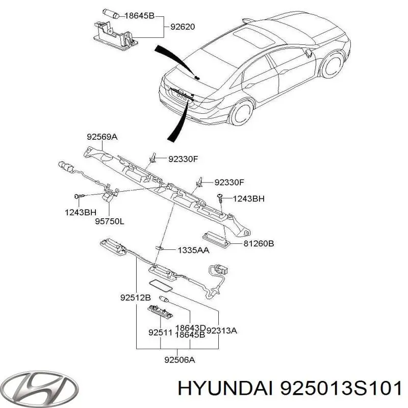 925013S101 Hyundai/Kia Ліхтар освітлення номерного знака