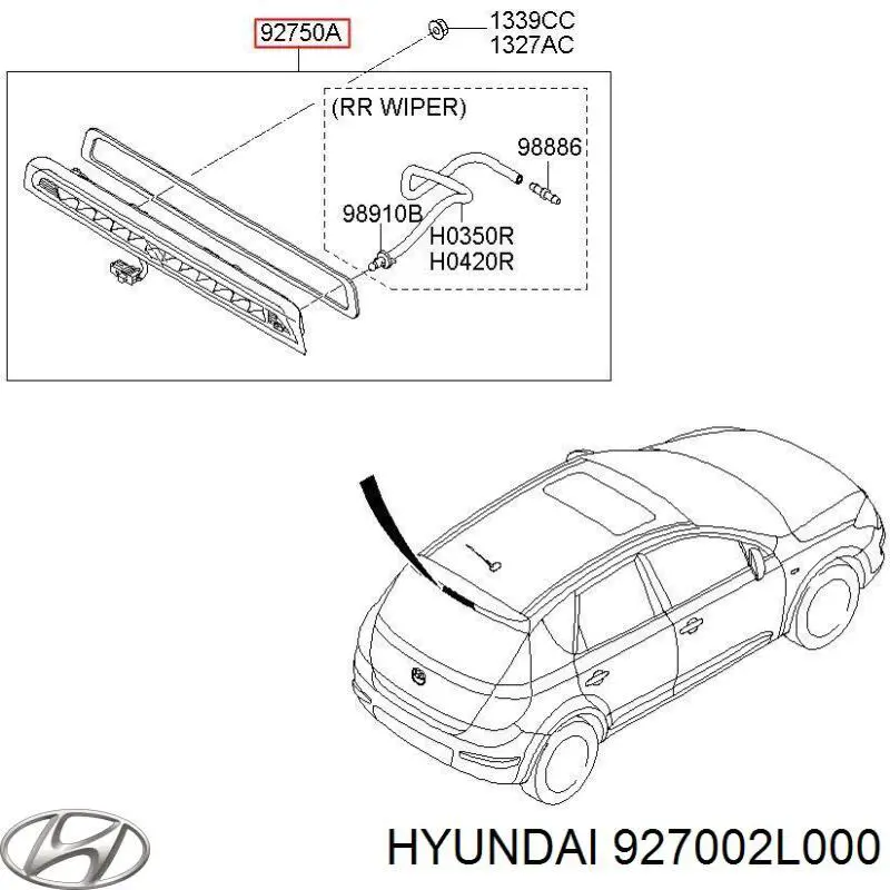 Стоп-сигнал Hyundai/Kia 927002L000 ціна, від 68.69 USD