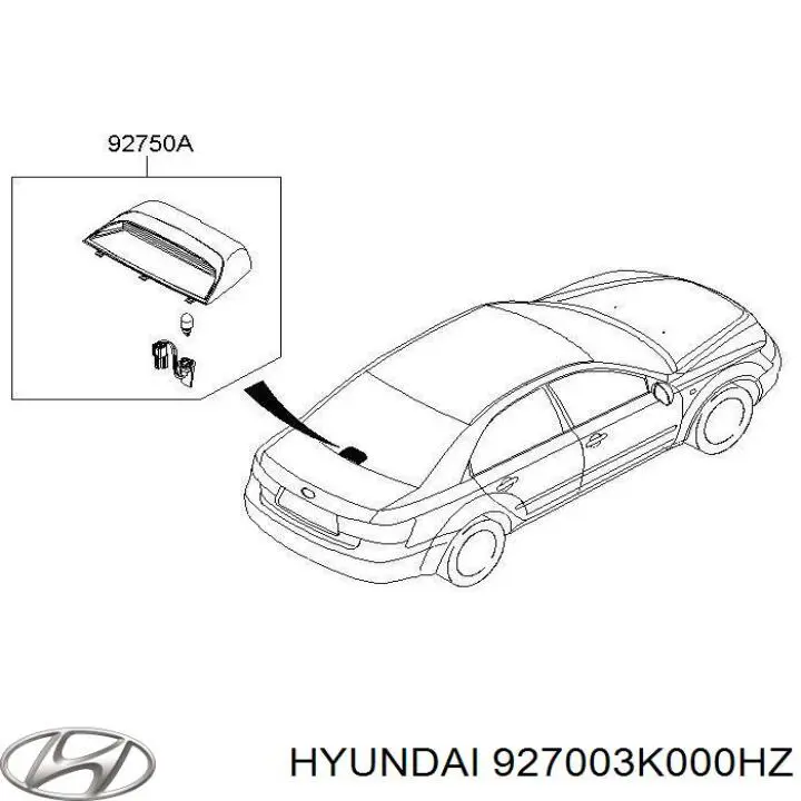Стоп-сигнал Hyundai Sonata V седан (NF) (2007 - 2010) ціна, від 15.21 USD