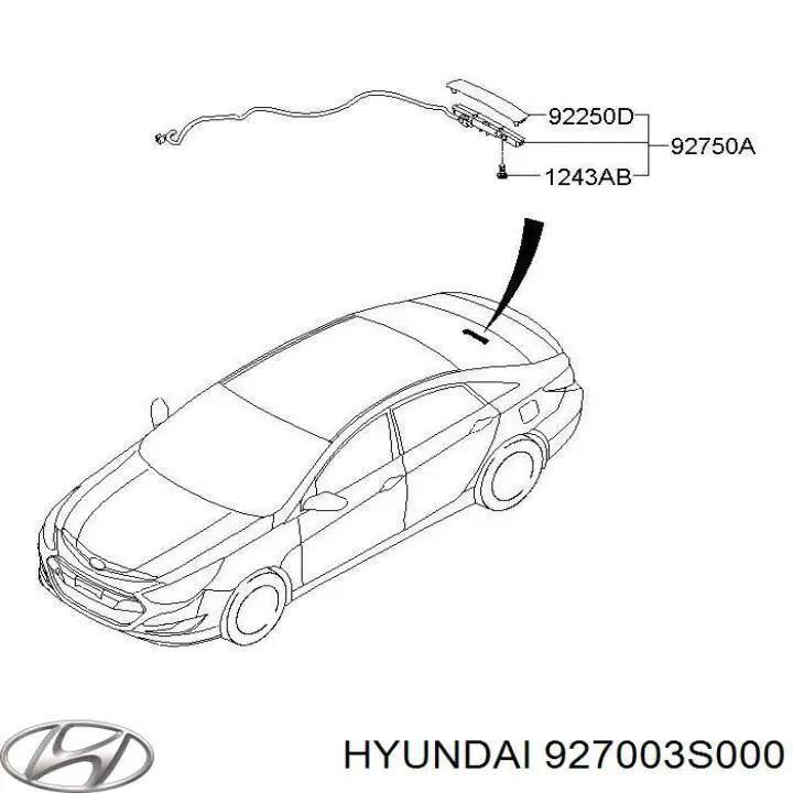 927003S000 Hyundai/Kia Стоп-сигнал заднього скла