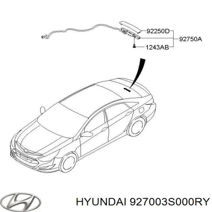 927003S000RY Hyundai/Kia Стоп-сигнал заднього скла