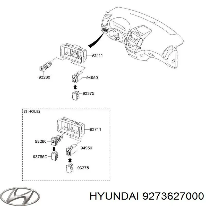  Hyundai/Kia 9273627000 ціна, від 2.39 USD