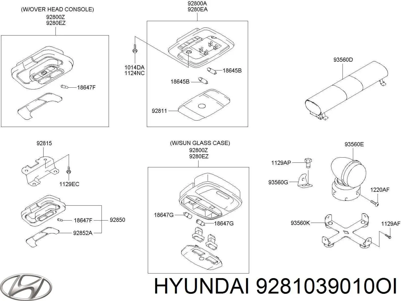 Купити 9281039010OI Hyundai/Kia Плафон освітлення кабіни