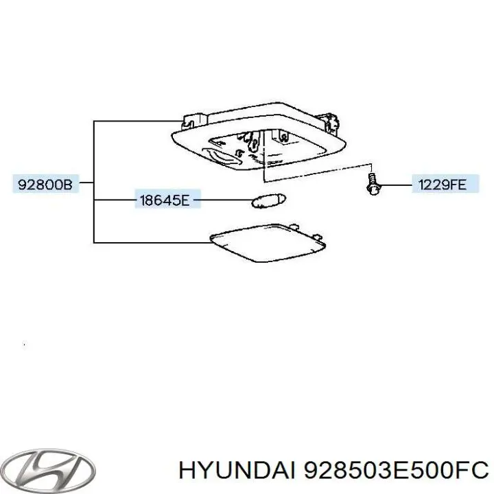 Купити 928503E500FC Hyundai/Kia Плафон освітлення салона/кабіни, задній