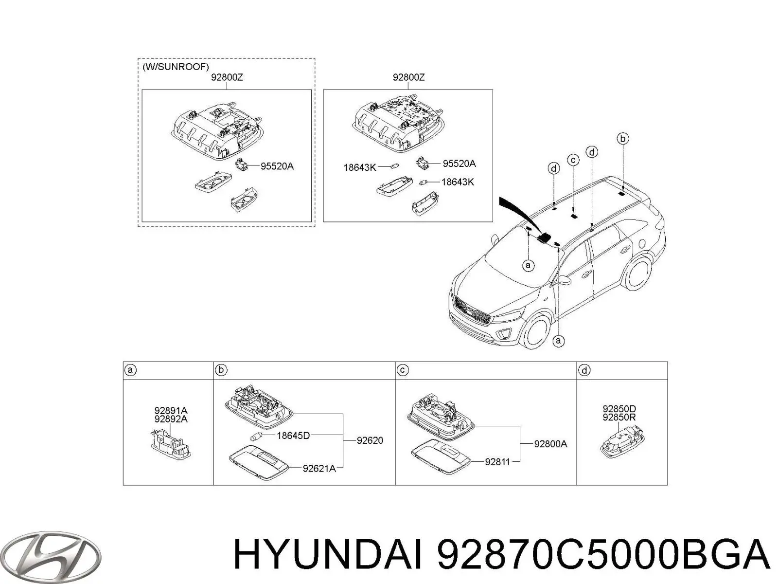 92870C5000BGA Hyundai/Kia 