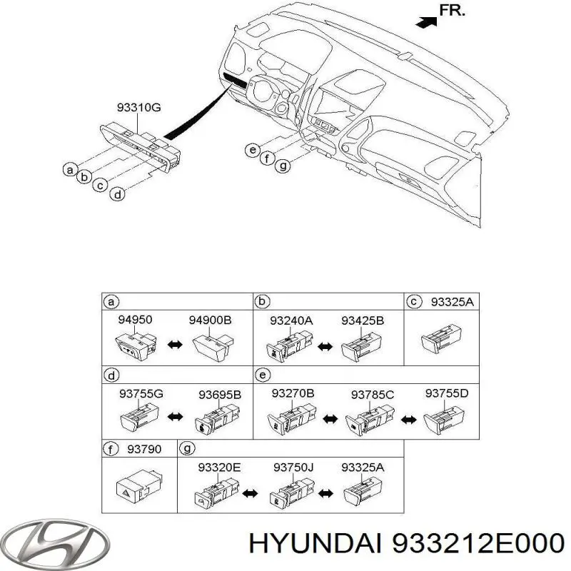  Hyundai/Kia 933212E000 ціна, від 12.67 USD