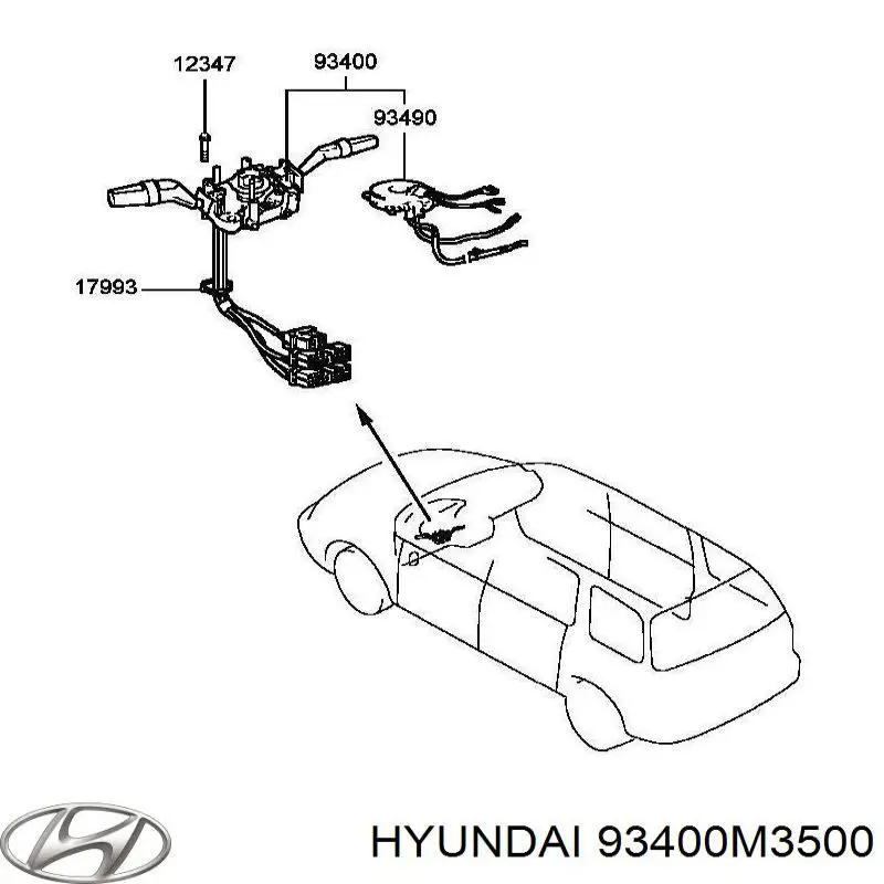 Перемикачі Hyundai/Kia 93400M3500 ціна, від 16.91 USD